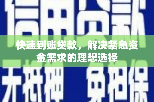高树快速到账贷款，解决紧急资金需求的理想选择