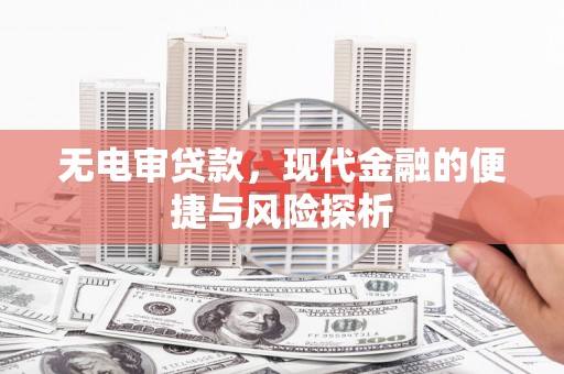 高树无电审贷款，现代金融的便捷与风险探析