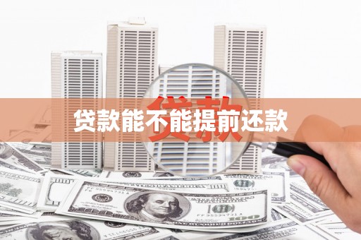 高树贷款能不能提前还款