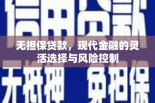 高树无担保贷款，现代金融的灵活选择与风险控制