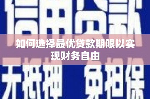 高树如何选择最优贷款期限以实现财务自由
