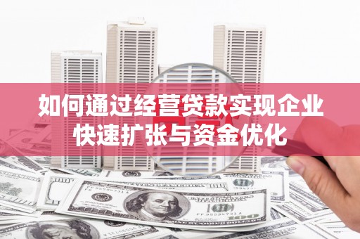 高树如何通过经营贷款实现企业快速扩张与资金优化