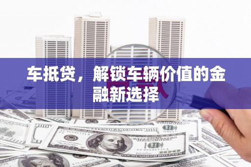 高树车抵贷，解锁车辆价值的金融新选择