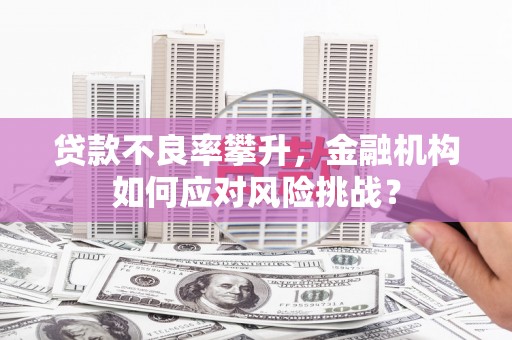 高树贷款不良率攀升，金融机构如何应对风险挑战？