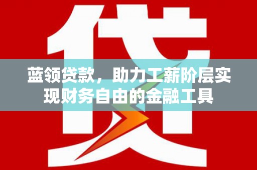 高树蓝领贷款，助力工薪阶层实现财务自由的金融工具