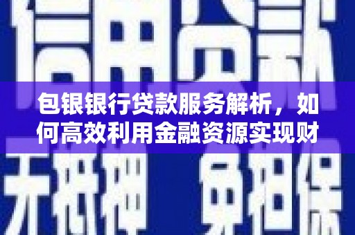 高树包银银行贷款服务解析，如何高效利用金融资源实现财富增长