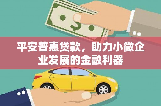高树平安普惠贷款，助力小微企业发展的金融利器