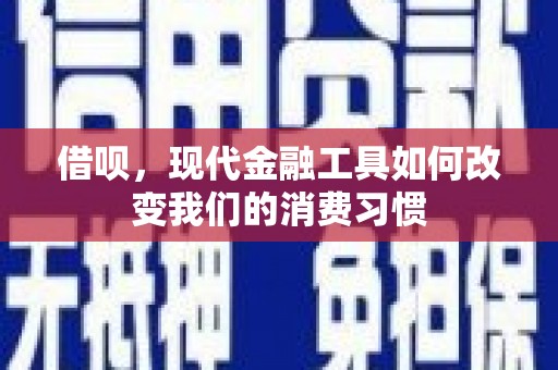 高树借呗，现代金融工具如何改变我们的消费习惯