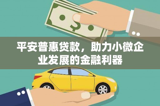 高树平安普惠贷款，助力小微企业发展的金融利器