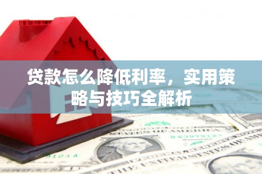 高树贷款怎么降低利率，实用策略与技巧全解析