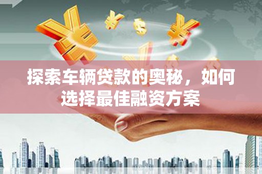 高树探索车辆贷款的奥秘，如何选择最佳融资方案