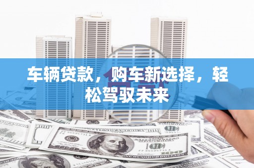 高树车辆贷款，购车新选择，轻松驾驭未来
