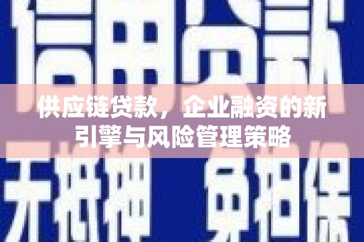 高树供应链贷款，企业融资的新引擎与风险管理策略