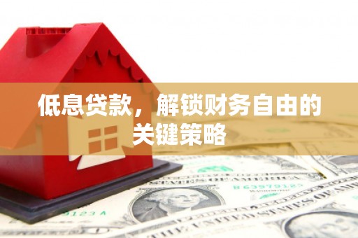 高树低息贷款，解锁财务自由的关键策略