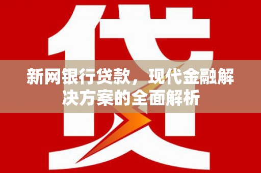 高树新网银行贷款，现代金融解决方案的全面解析