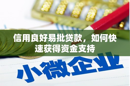 高树信用良好易批贷款，如何快速获得资金支持