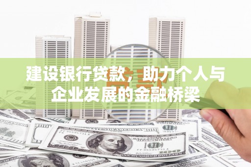 高树建设银行贷款，助力个人与企业发展的金融桥梁