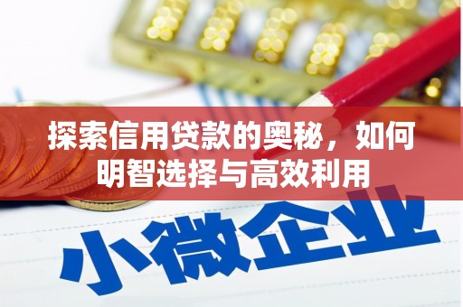 高树探索信用贷款的奥秘，如何明智选择与高效利用