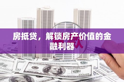 高树房抵贷，解锁房产价值的金融利器