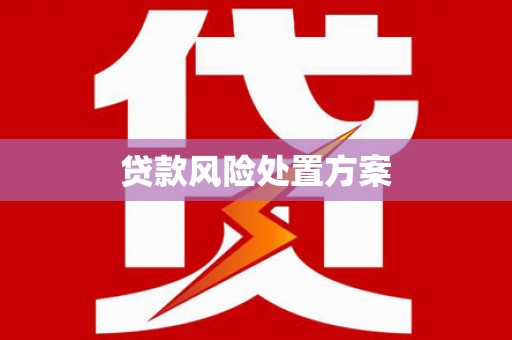 高树贷款风险处置方案