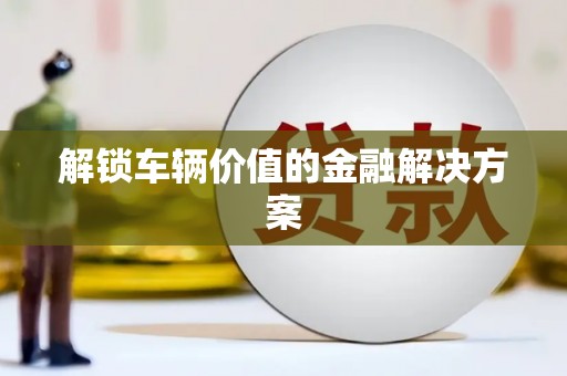 高树解锁车辆价值的金融解决方案