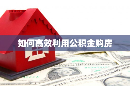 高树如何高效利用公积金购房