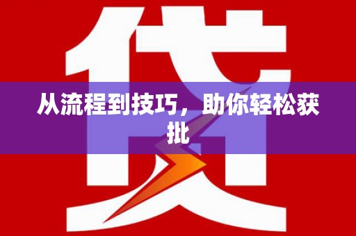 高树从流程到技巧，助你轻松获批