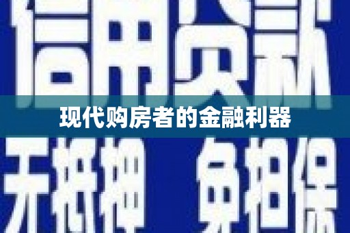 高树现代购房者的金融利器
