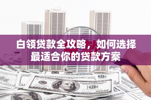 高树白领贷款全攻略，如何选择最适合你的贷款方案